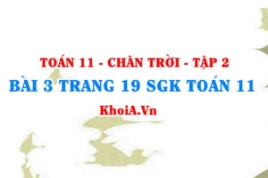 Bài 3 trang 19 Toán 11 Tập 2 Chân trời sáng tạo
